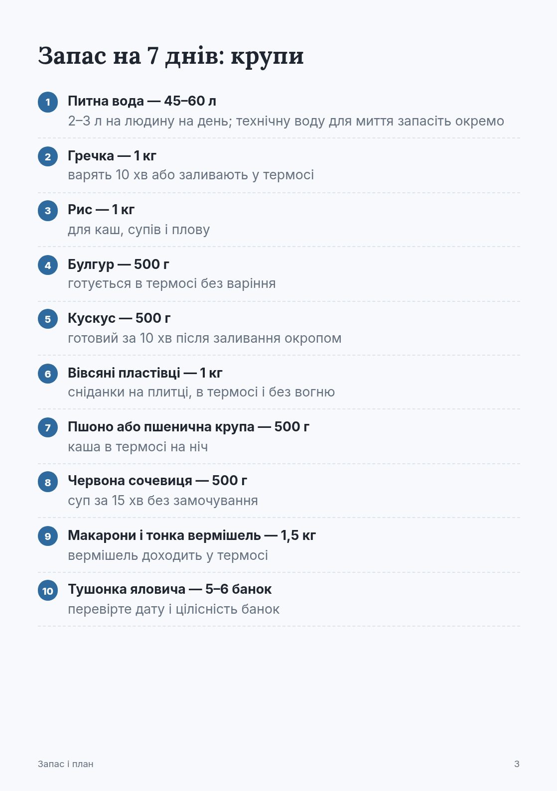 Запас на 7 днів
